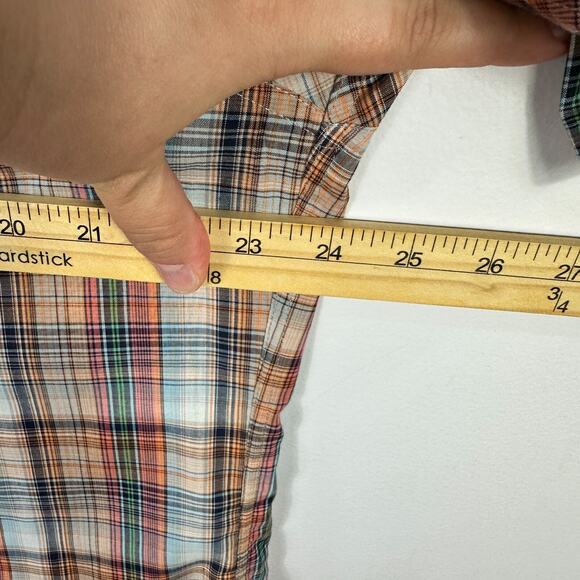 Saddlebred Button Shirt Men L Wrinkle Free Plaid Classic Preppy Resort Western - Picture 5 of 5